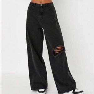 Missguided high waisted black jeans